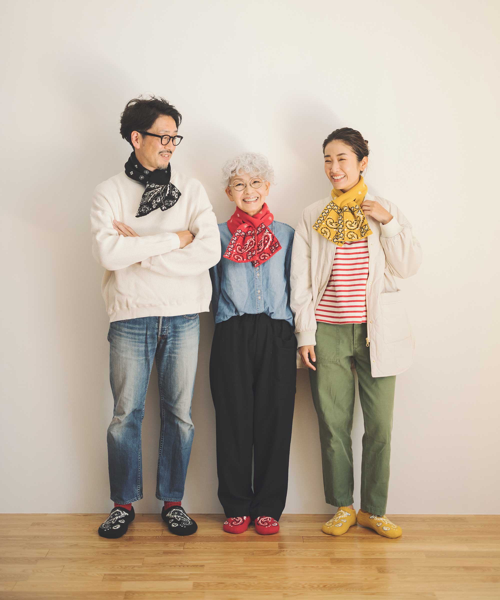 香川で編んだ洗えるショートマフラー bandana