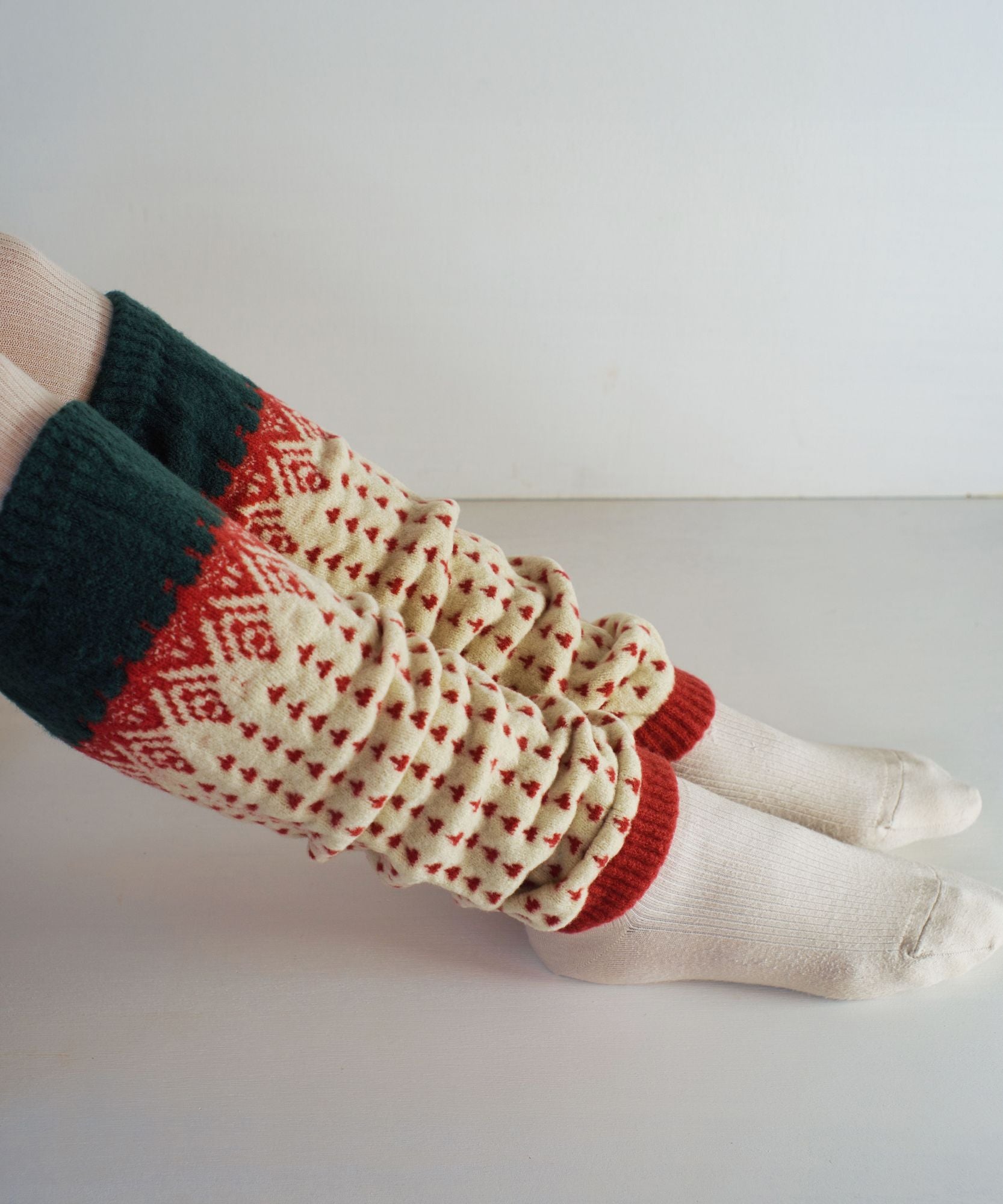 香川で編んだレッグウォーマー nordic