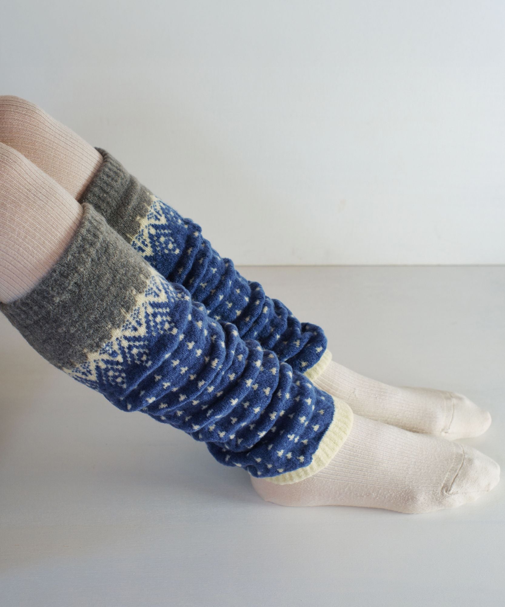 香川で編んだレッグウォーマー nordic