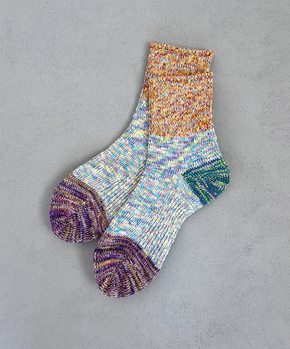 TM52S-206【 Mixed yarn switching Hemp socks 】