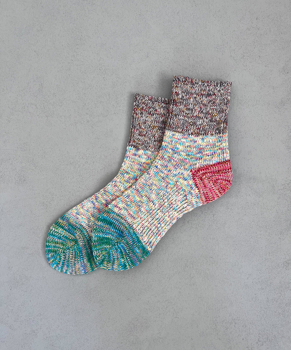 TM52S-206【 Mixed yarn switching Hemp socks 】