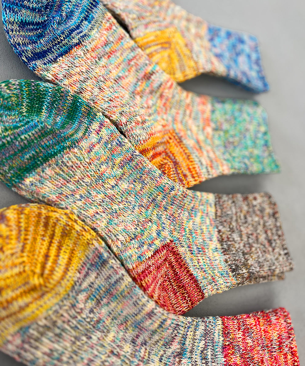 TM52S-206【 Mixed yarn switching Hemp socks 】
