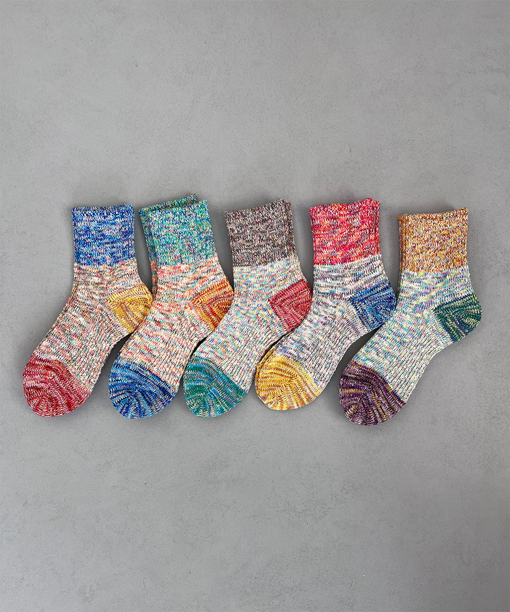 TM52S-206【 Mixed yarn switching Hemp socks 】