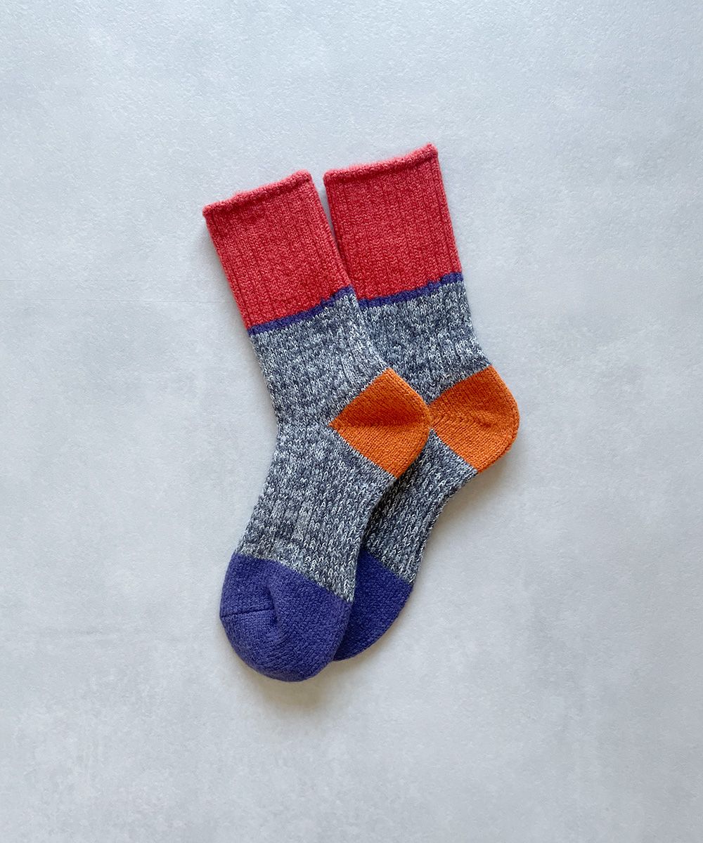 TM52W-214【 極太で極厚なあたたかウールと麻の靴下】