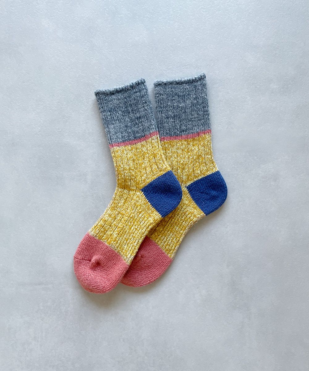 TM52W-214【 極太で極厚なあたたかウールと麻の靴下】