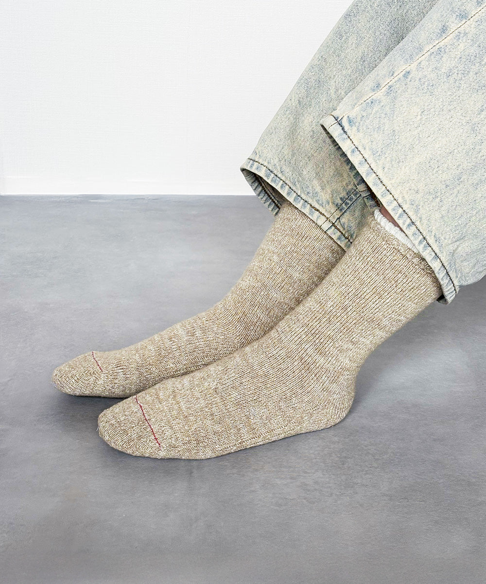 TM52W-216【シンプルであたたかいウールと麻の靴下 】