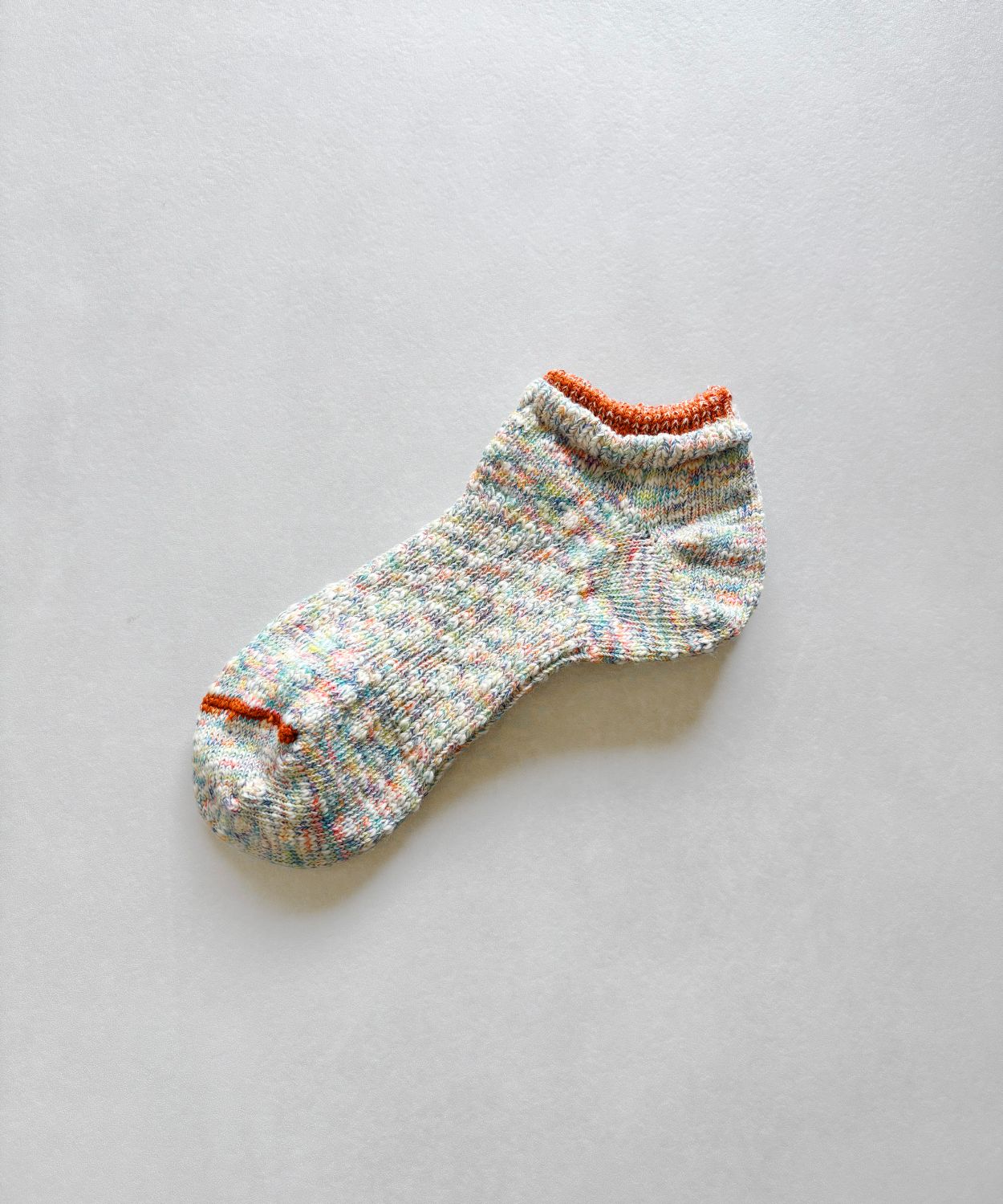 TM62S-225【重ね履き風で短い丈の麻の靴下 】