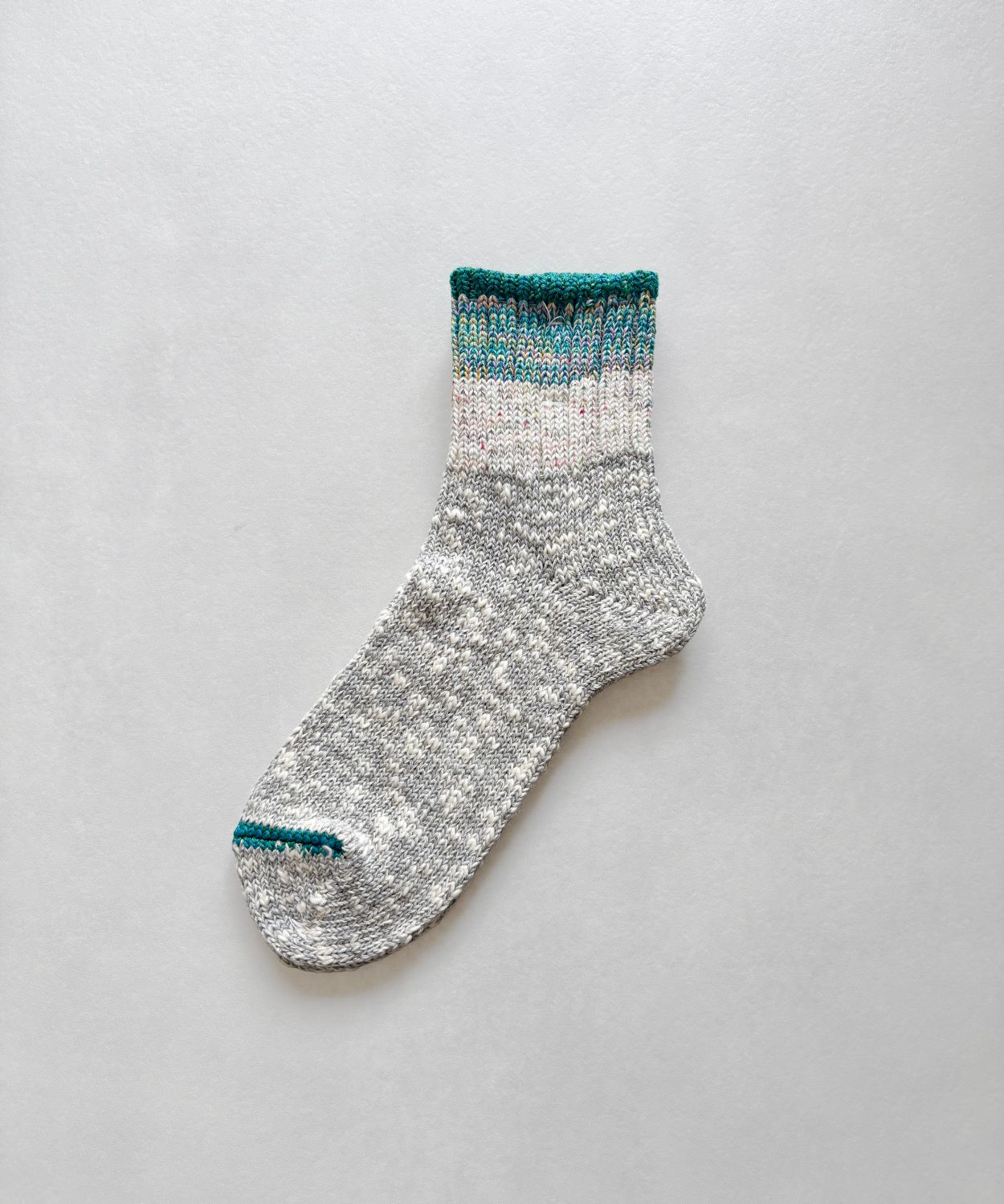 TM62S-227【3段の切り替えの麻の靴下 】