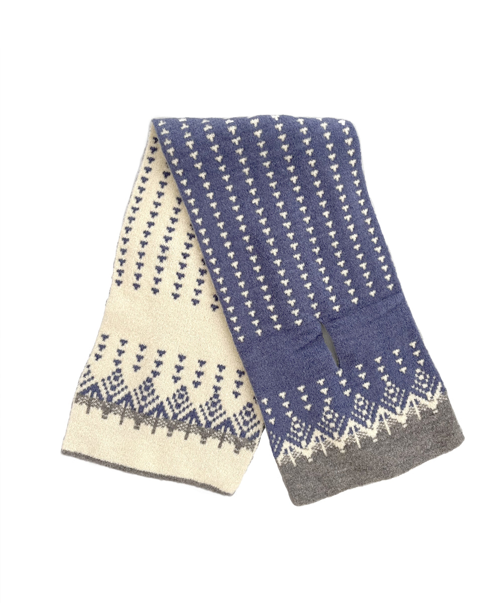 香川で編んだ洗えるショートマフラー nordic