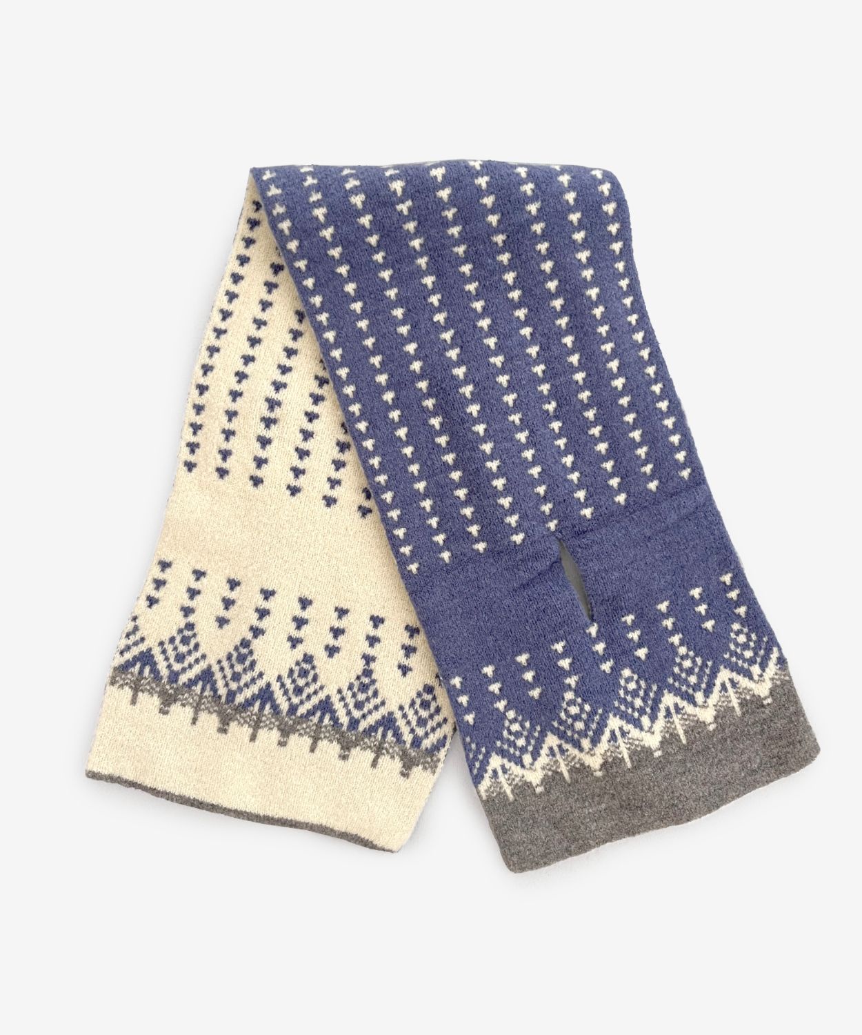 香川で編んだ洗えるショートマフラー nordic