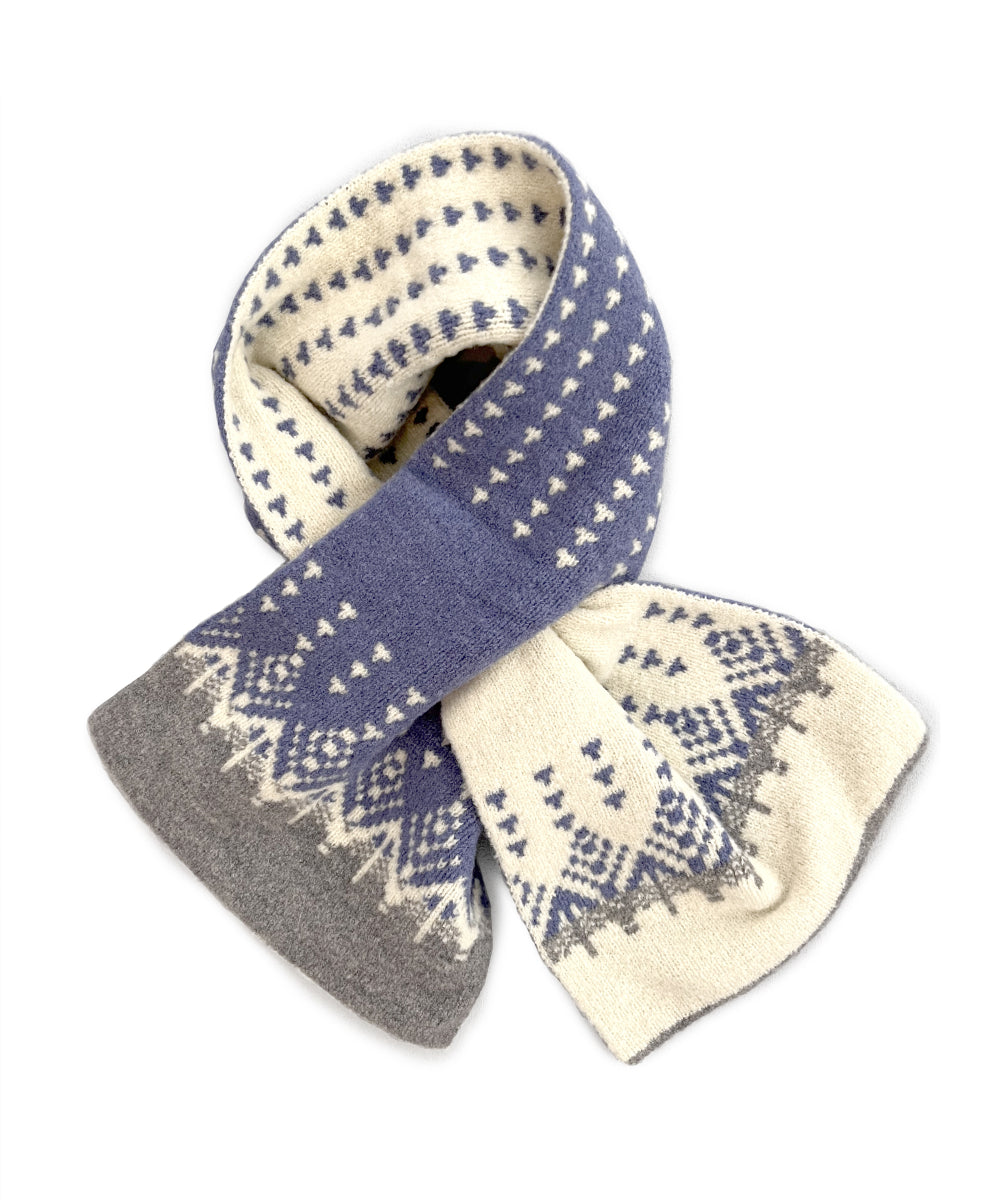 香川で編んだ洗えるショートマフラー nordic