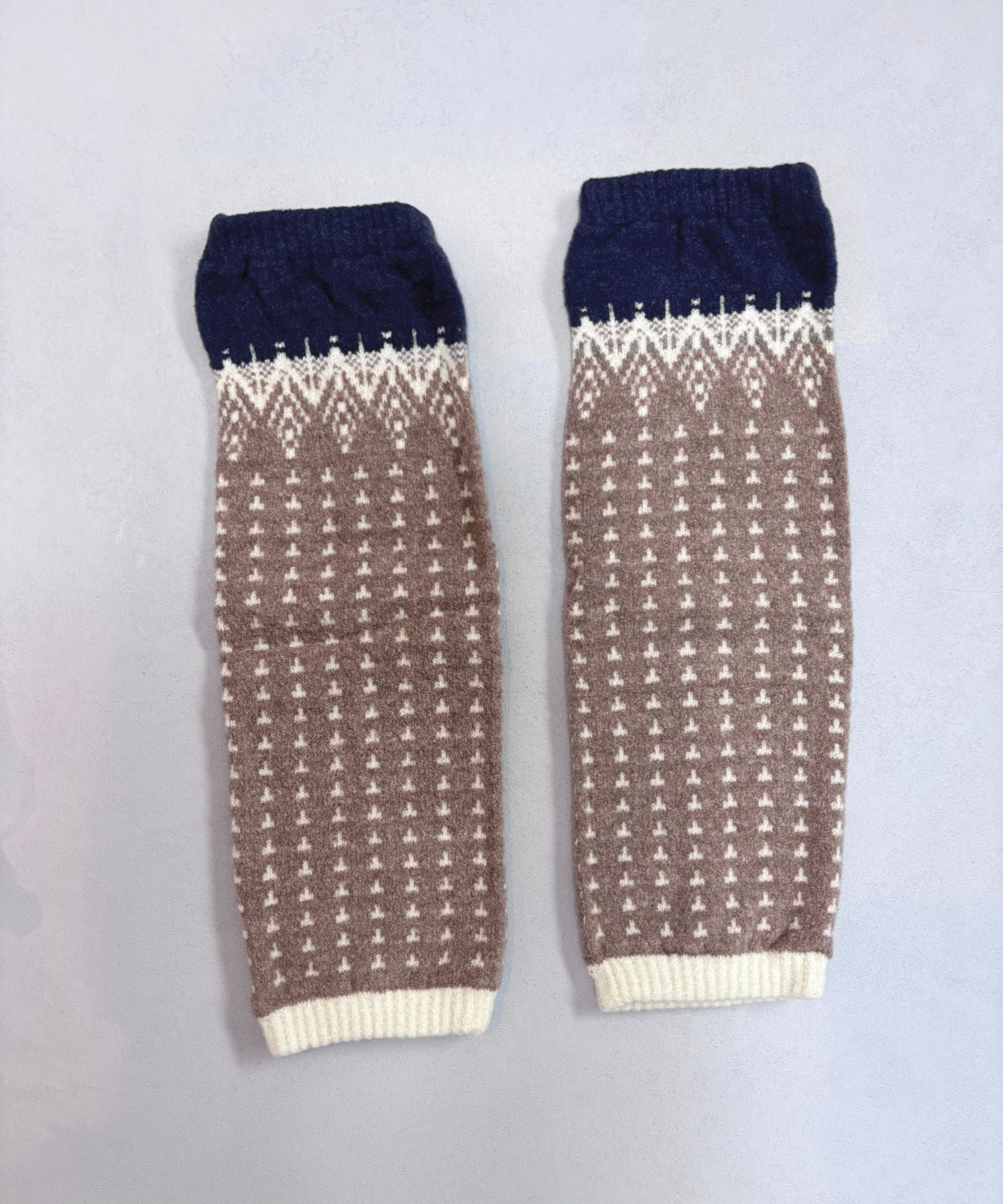 香川で編んだレッグウォーマー nordic