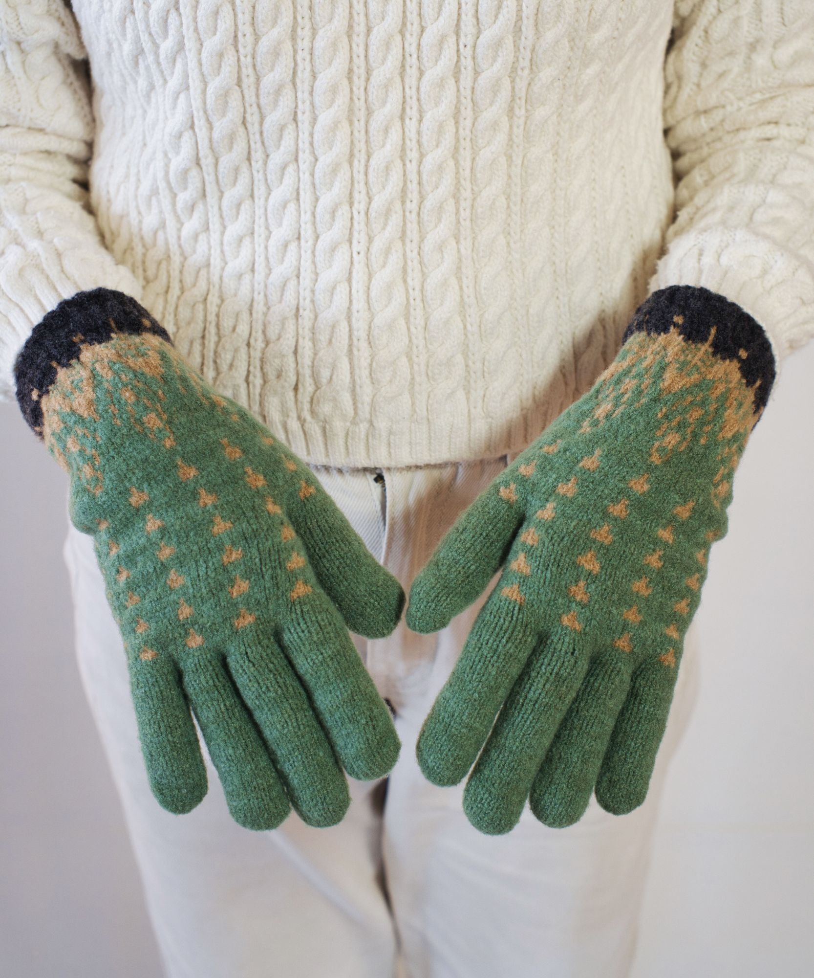 香川で編んだNordic手袋