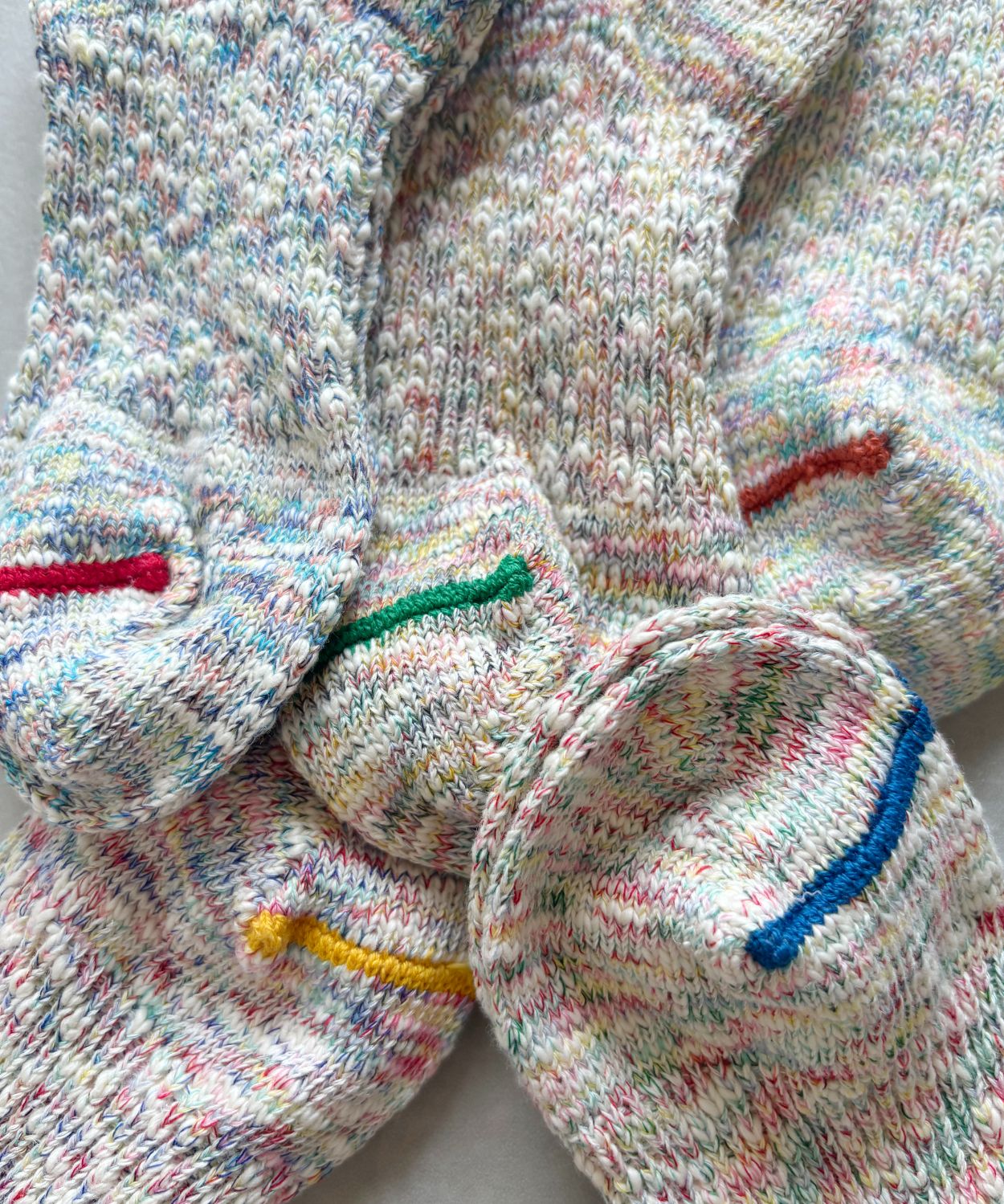 TM62S-225【重ね履き風で短い丈の麻の靴下 】