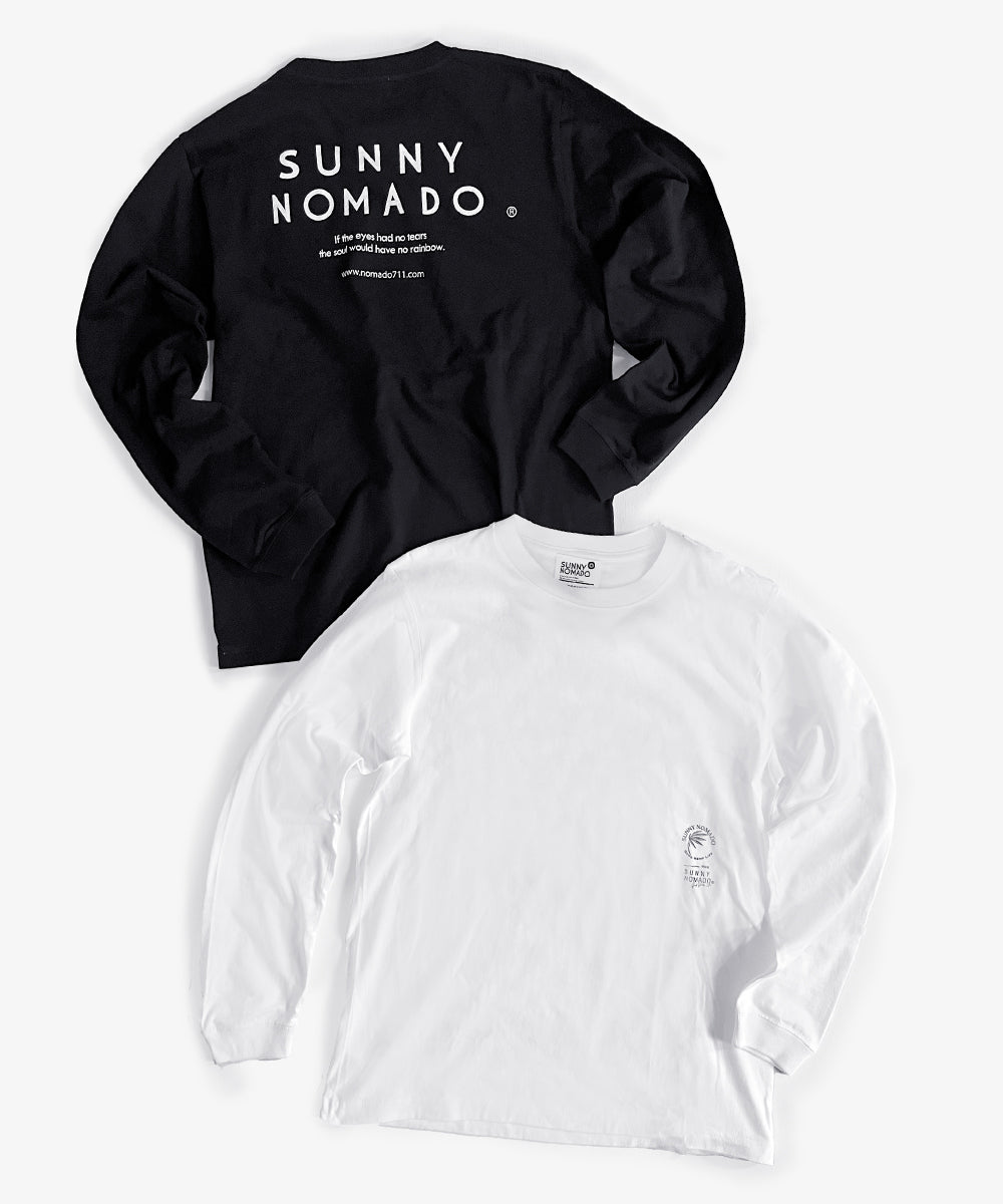 NOMADO lab ロゴ リブ L/S Tee