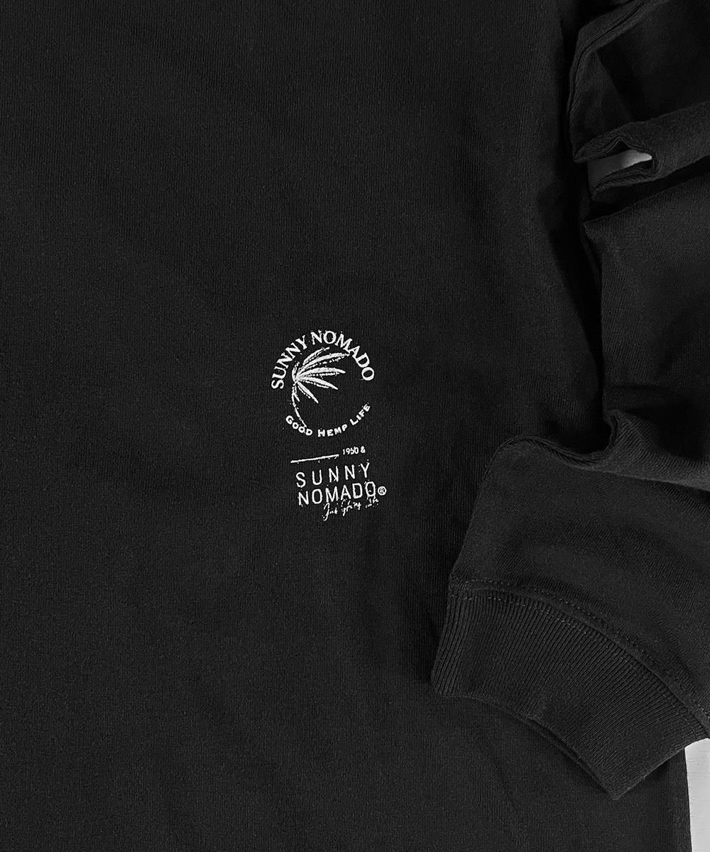 NOMADO lab ロゴ リブ L/S Tee