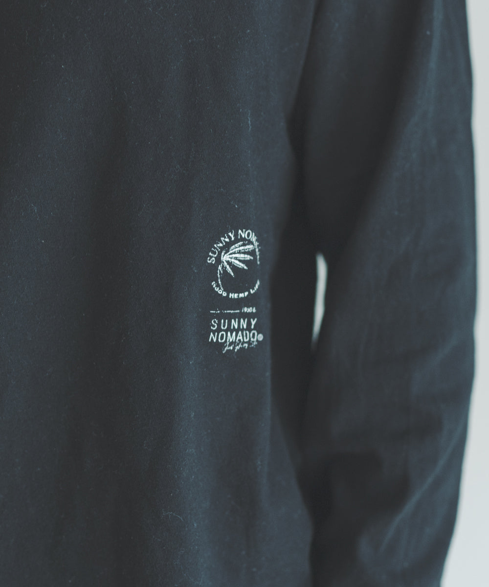 NOMADO lab ロゴ リブ L/S Tee