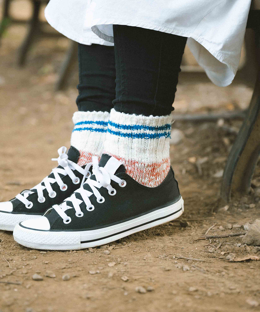 TMSO-140【Campus 2lines Hemp socks】