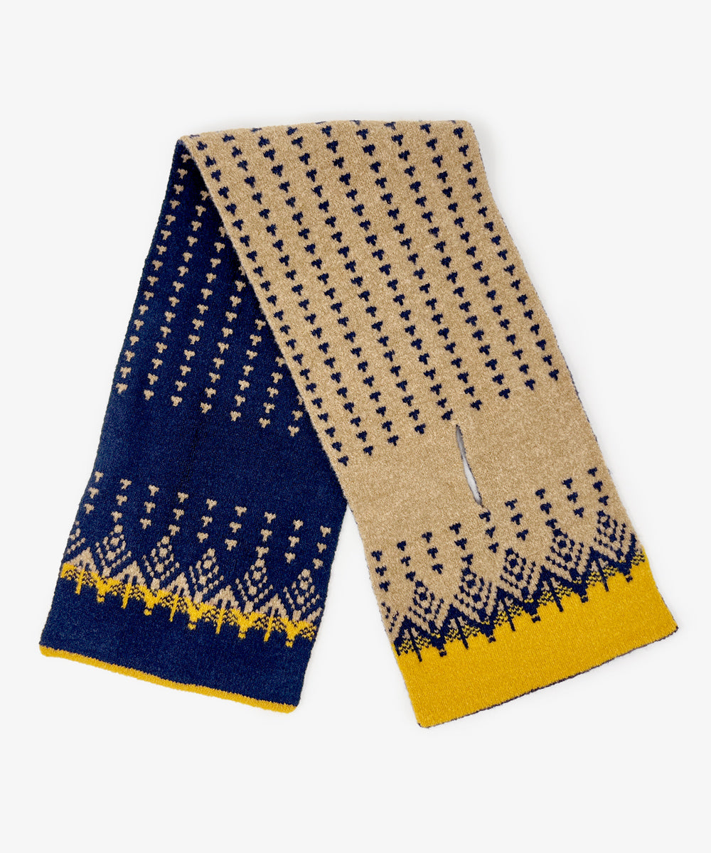 香川で編んだ洗えるショートマフラー nordic