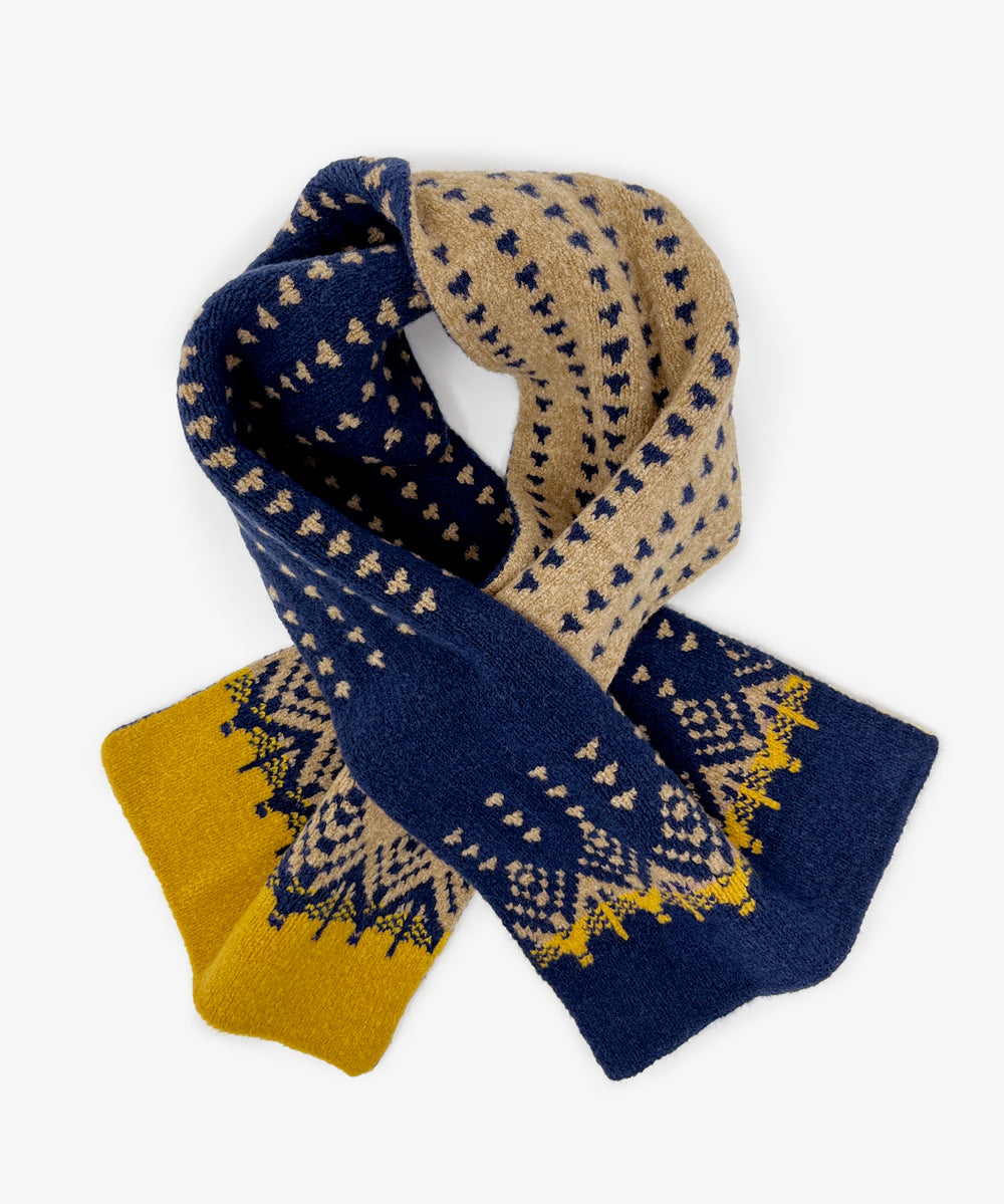 香川で編んだ洗えるショートマフラー nordic