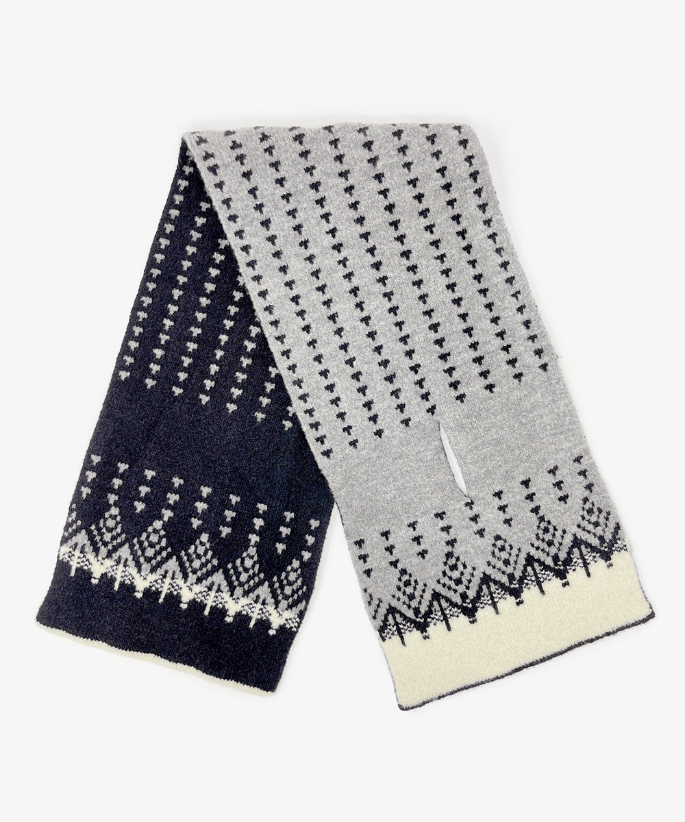 香川で編んだ洗えるショートマフラー nordic