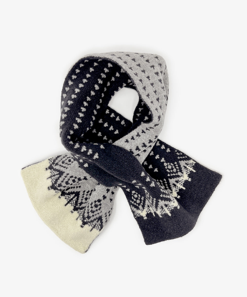 香川で編んだ洗えるショートマフラー nordic