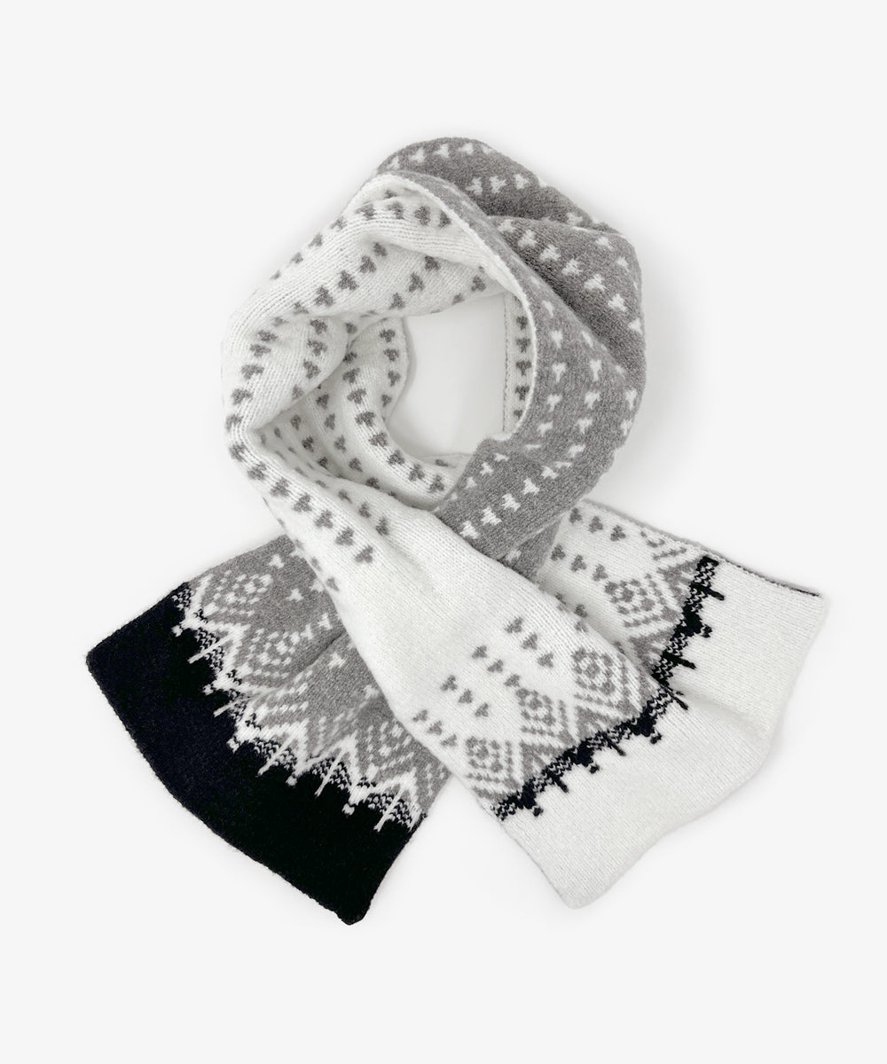 香川で編んだ洗えるショートマフラー nordic