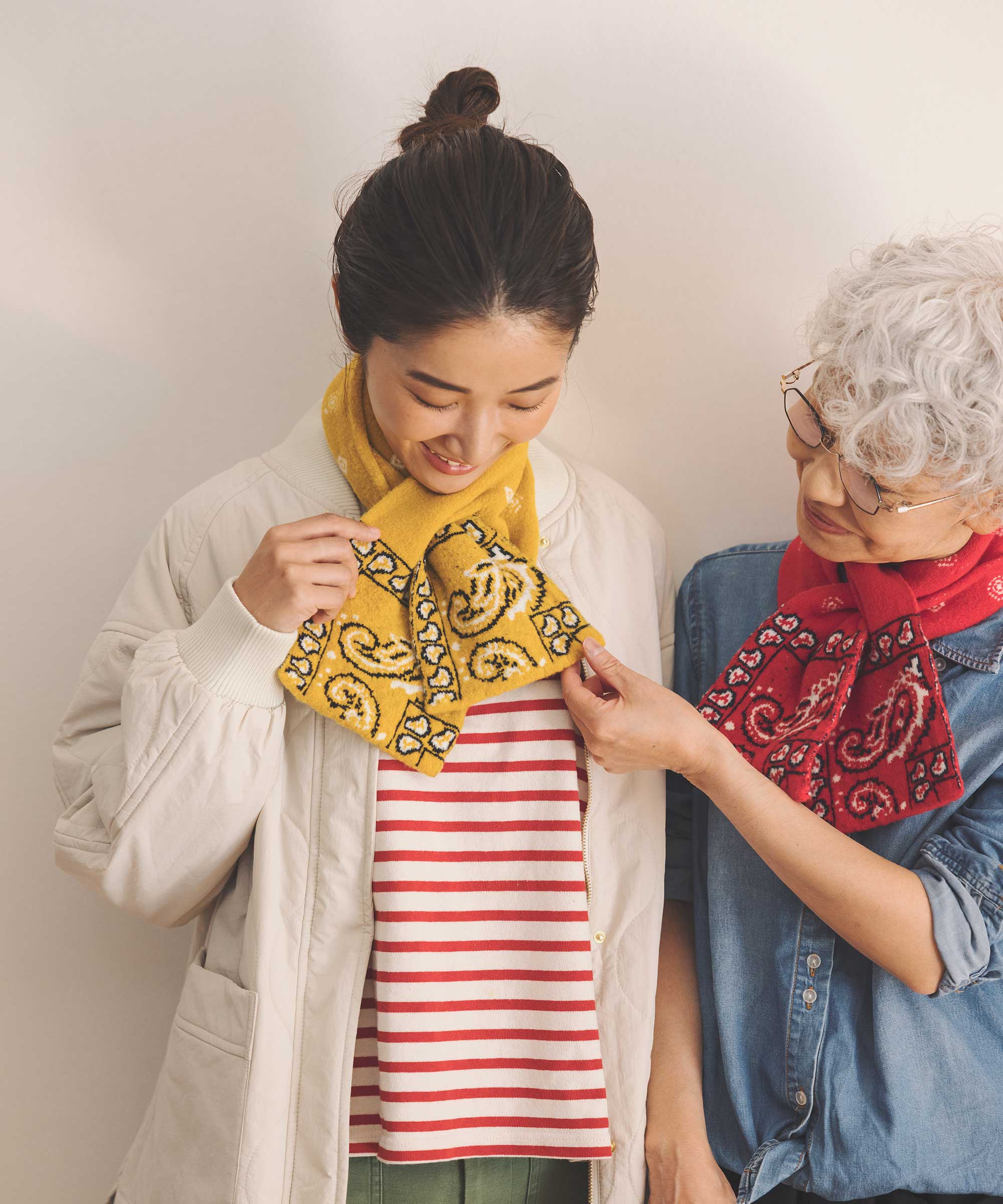 香川で編んだ洗えるショートマフラー bandana