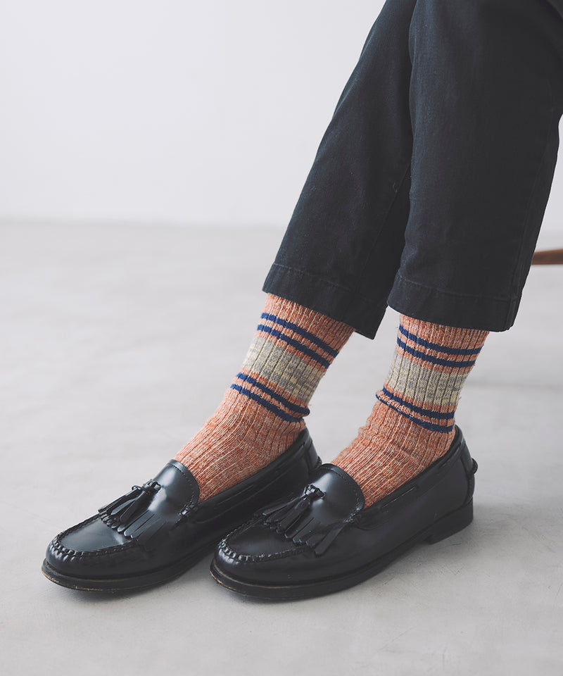 TMSO-166【 Border Light Hemp socks 】