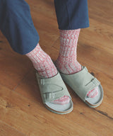 TMSO-156 【Cotton Hemp 3×1 Rib nep yarn socks】