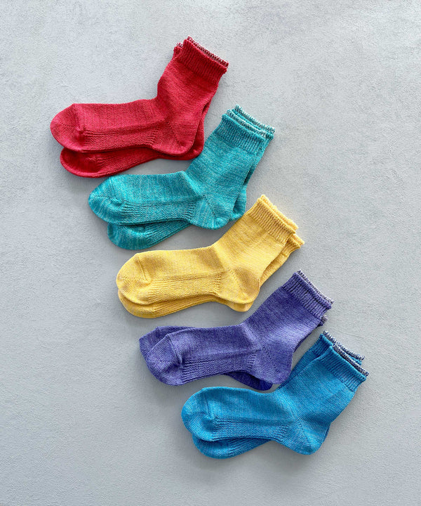 TM42S-190【 Rainbow Organic cotton Hemp socks 】