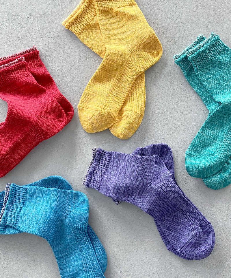 TM42S-190【 Rainbow Organic cotton Hemp socks 】