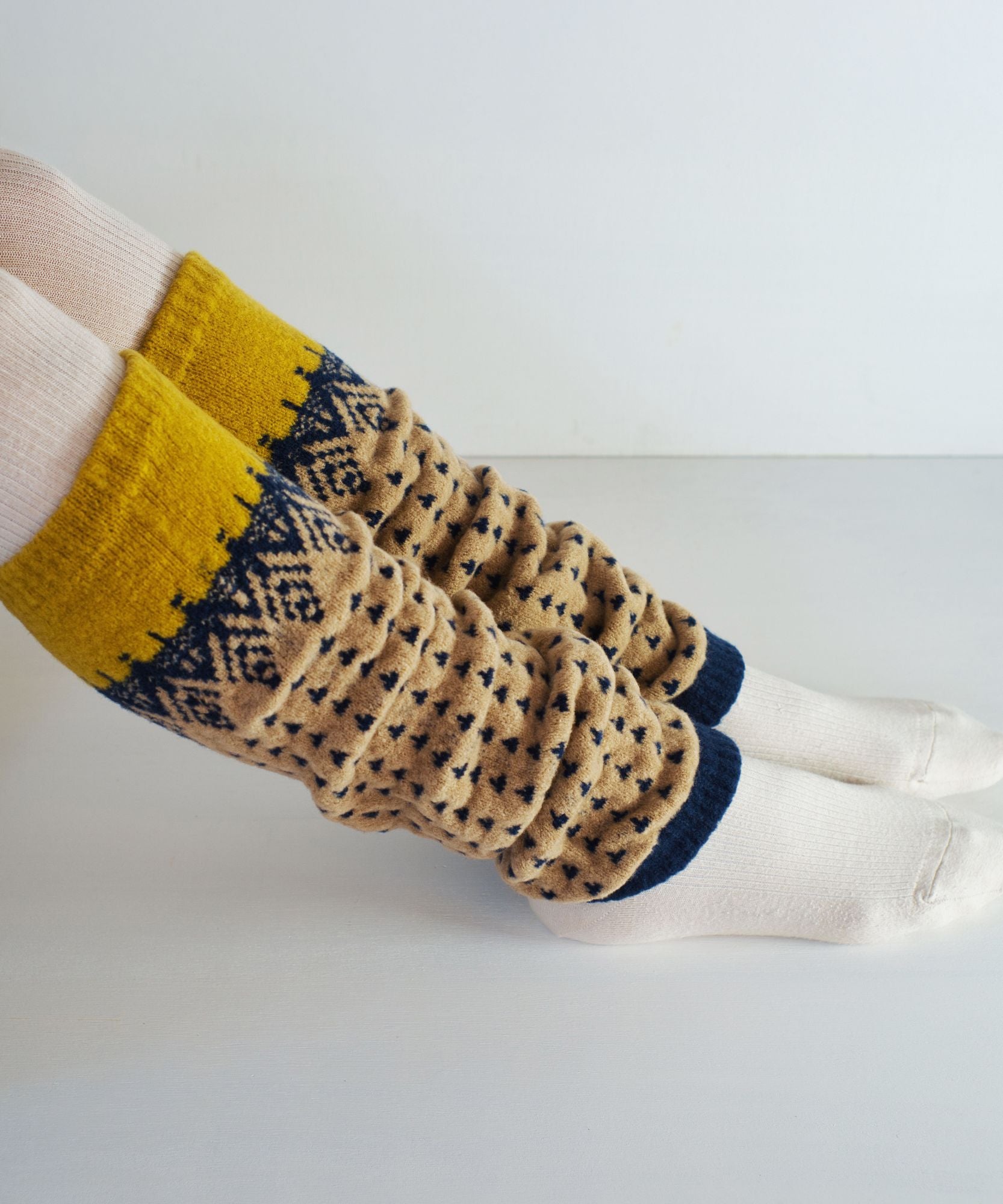 香川で編んだレッグウォーマー nordic