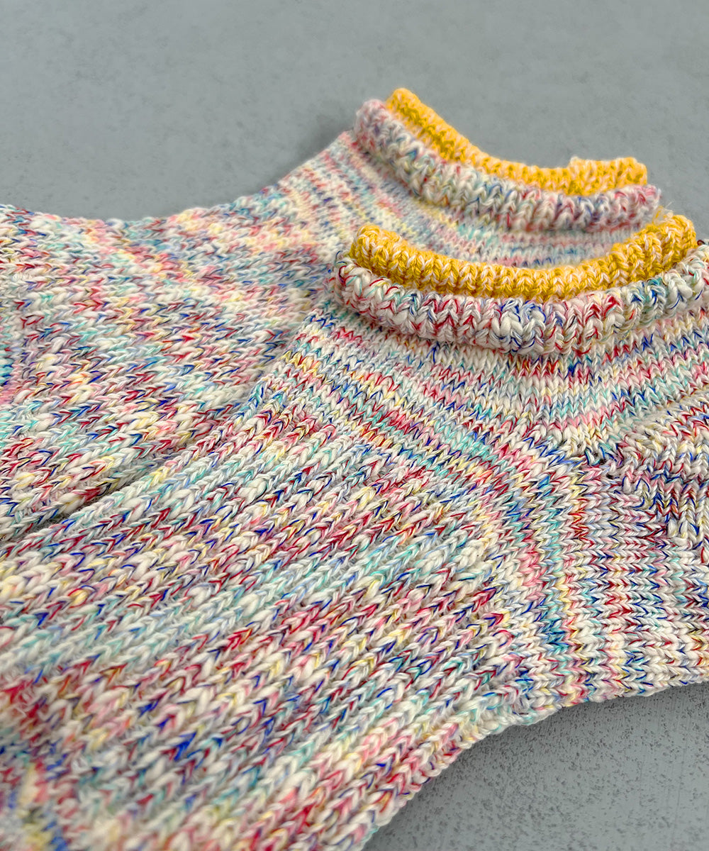 TM52S-209【  For sneaker mix yarn Hemp socks 】