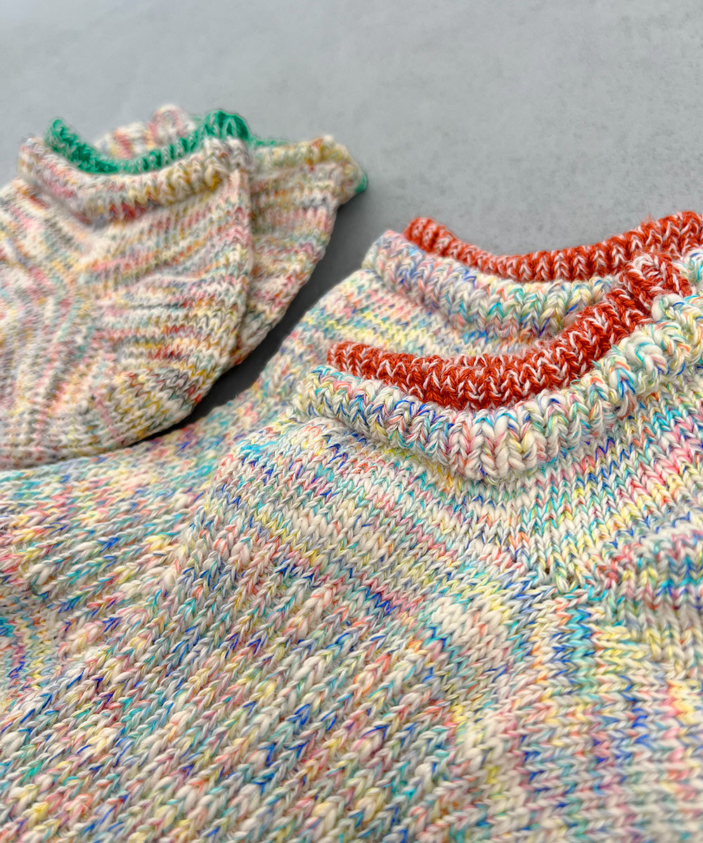TM52S-209【  For sneaker mix yarn Hemp socks 】