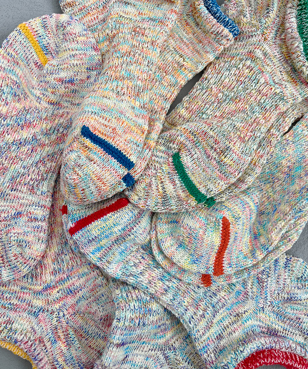 TM52S-209【  For sneaker mix yarn Hemp socks 】