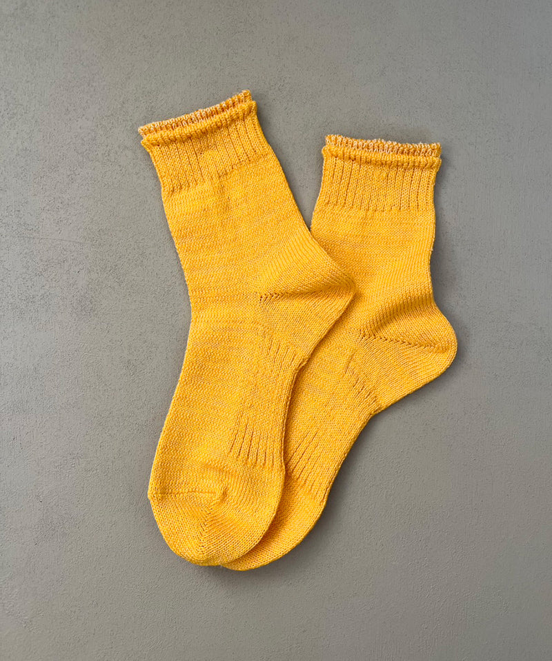 TM52S-207【 Organic cotton  pop of color Hemp socks 】