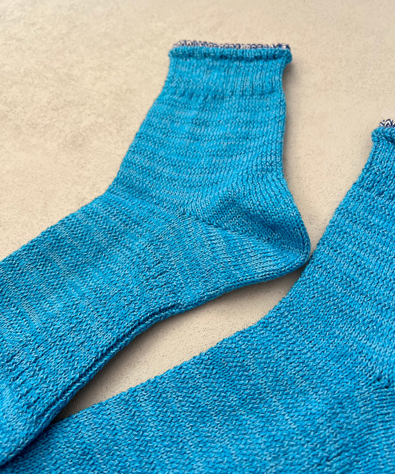 TM52S-207【 Organic cotton  pop of color Hemp socks 】