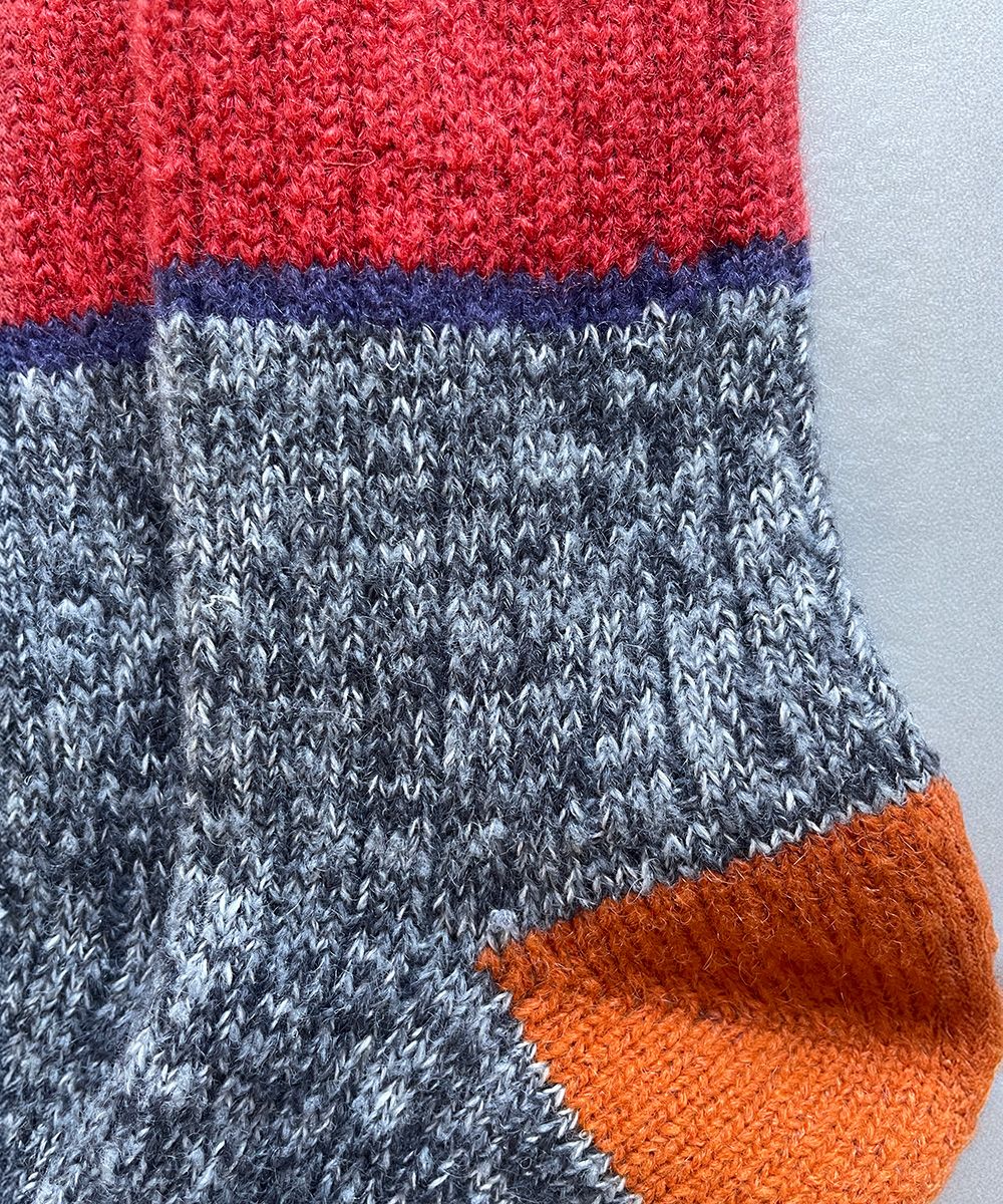 TM52W-214【 極太で極厚なあたたかウールと麻の靴下】