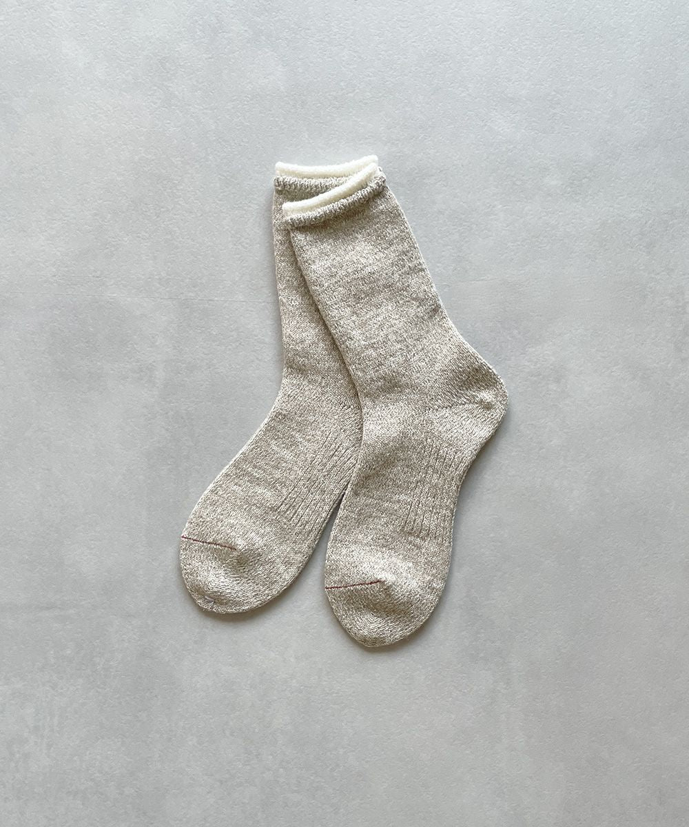 TM52W-216【シンプルであたたかいウールと麻の靴下 】