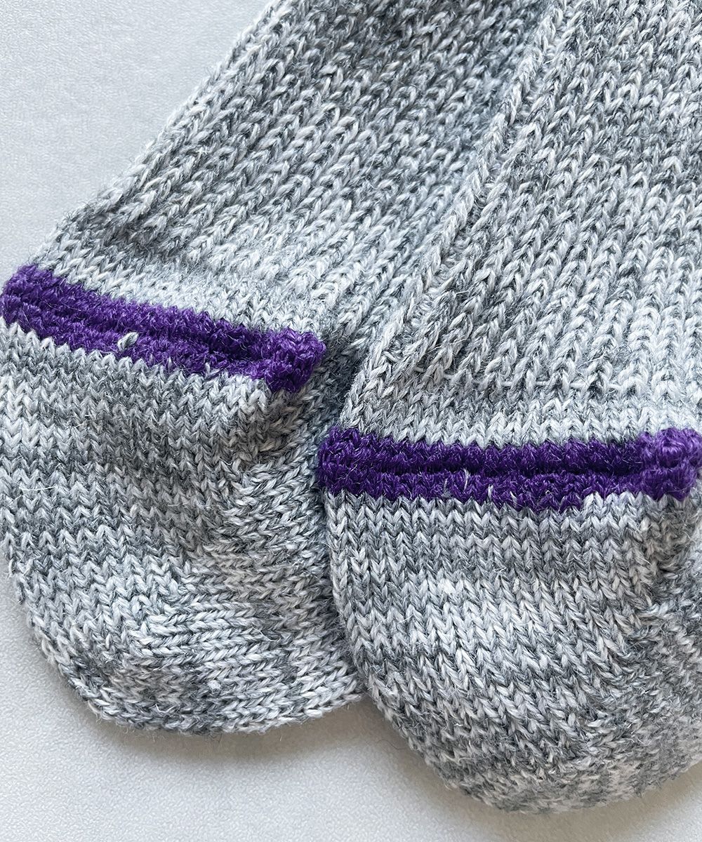 TM52W-217【リブ編みでフィットするウールと麻の靴下】