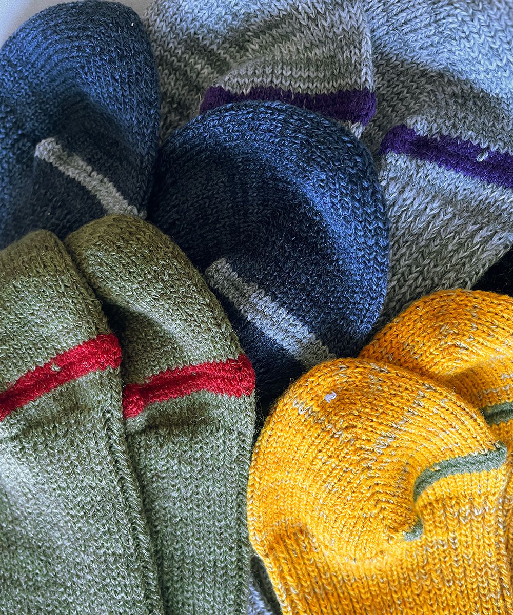 TM52W-217【リブ編みでフィットするウールと麻の靴下】