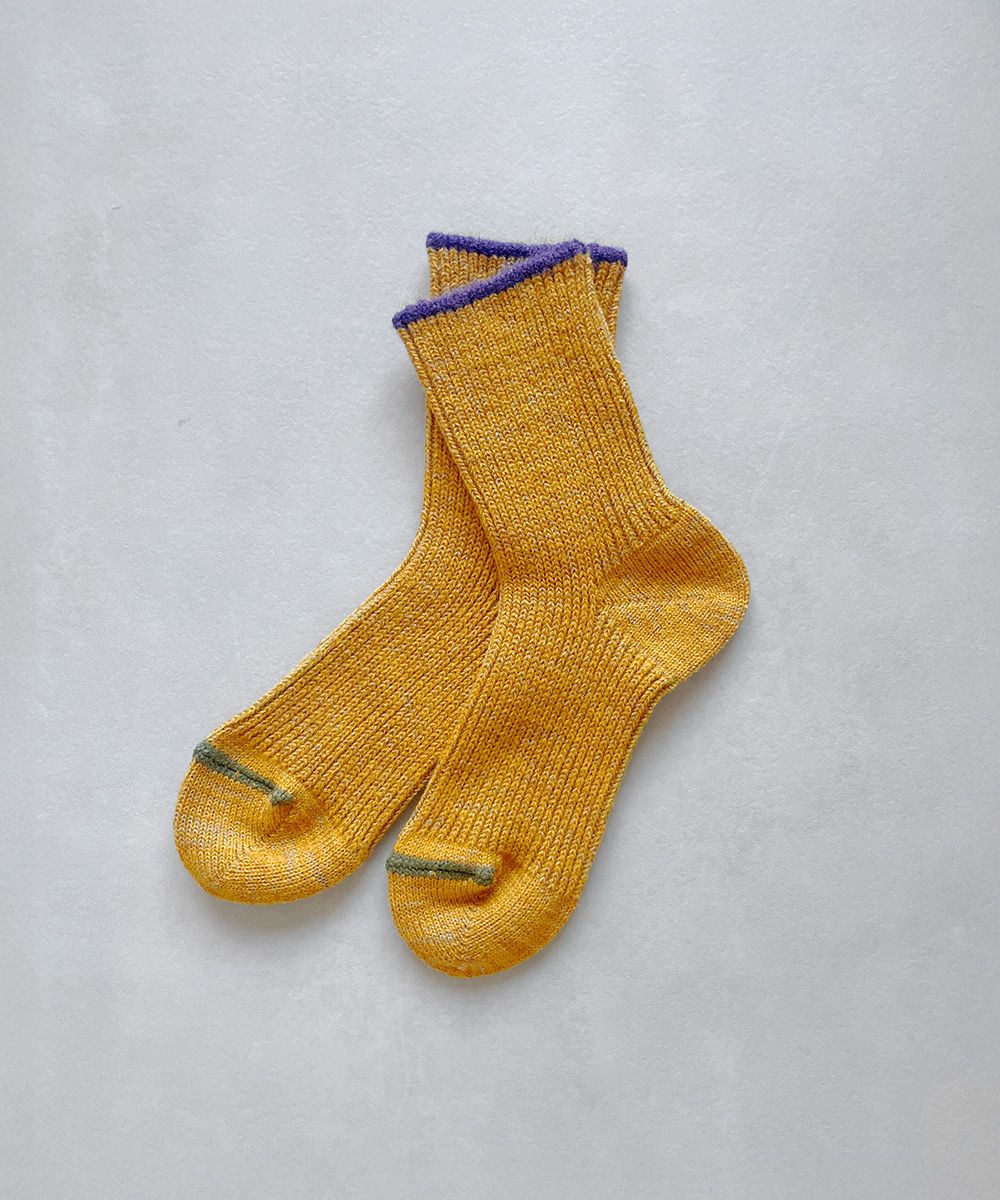 TM52W-217【リブ編みでフィットするウールと麻の靴下】