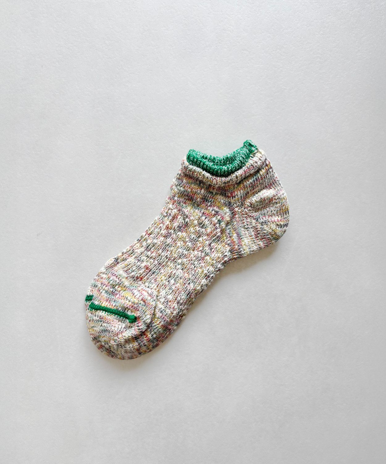 TM62S-225【重ね履き風で短い丈の麻の靴下 】