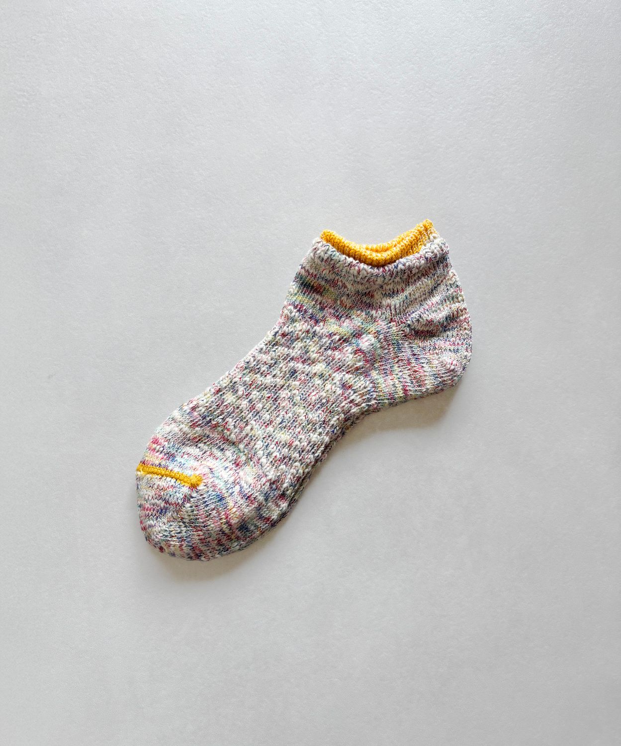 TM62S-225【重ね履き風で短い丈の麻の靴下 】