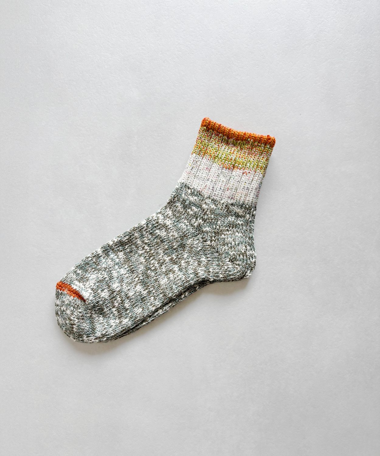 TM62S-227【3段の切り替えの麻の靴下 】