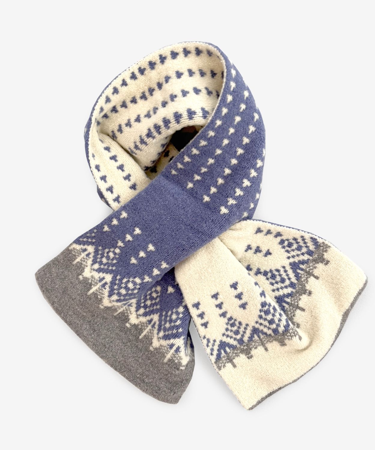 香川で編んだ洗えるショートマフラー nordic