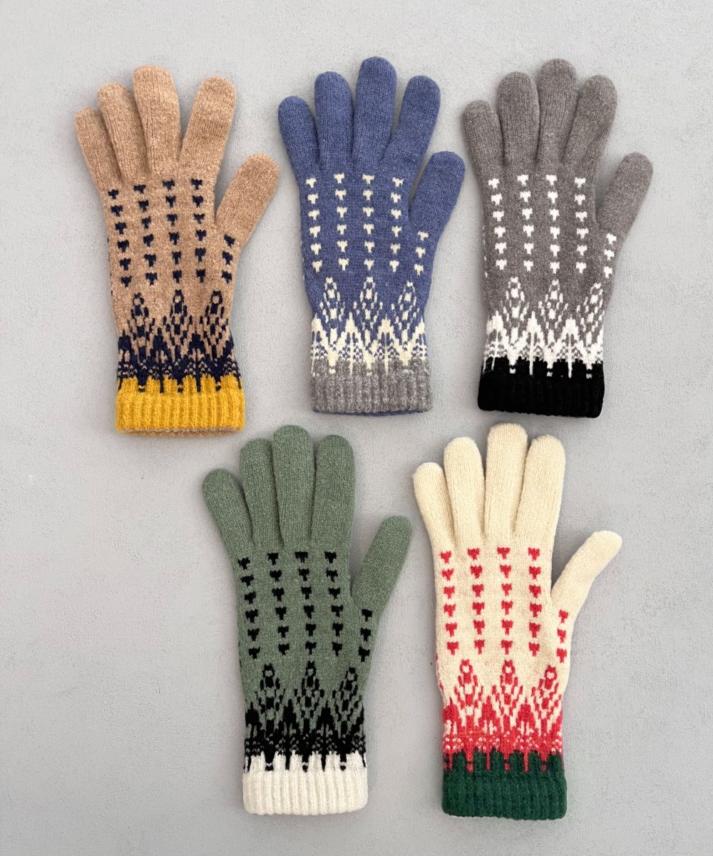 香川で編んだNordic手袋