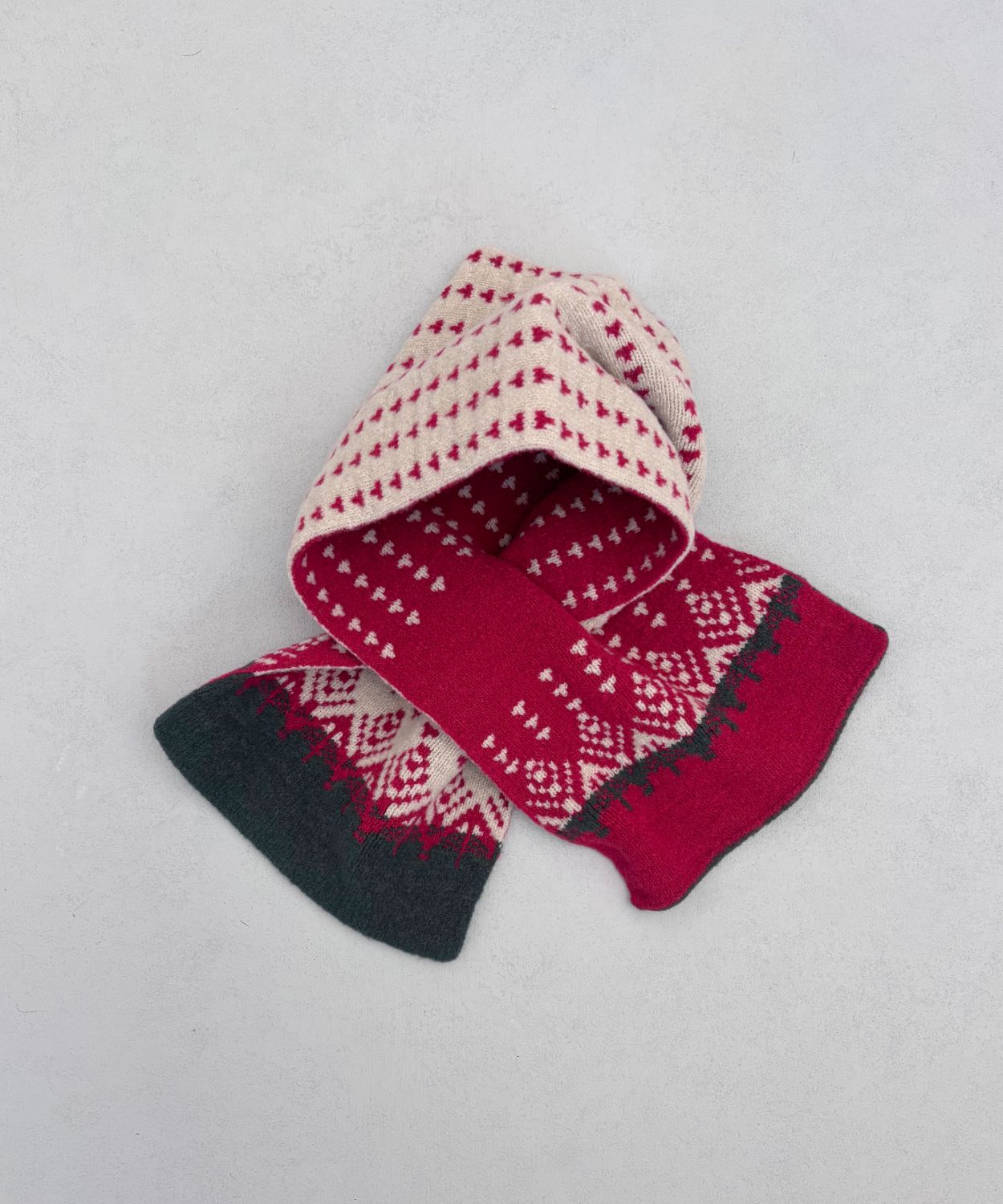 香川で編んだ洗えるショートマフラー nordic