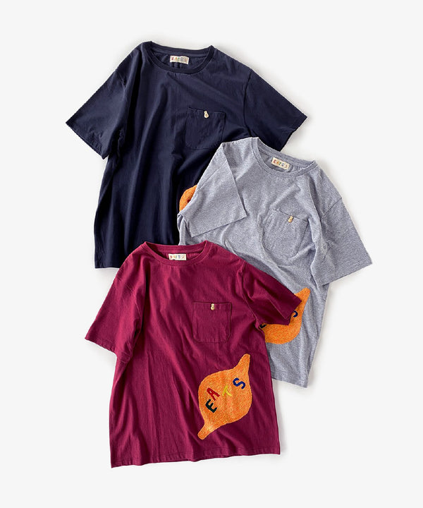 Stomach Handmade embroidery Tee